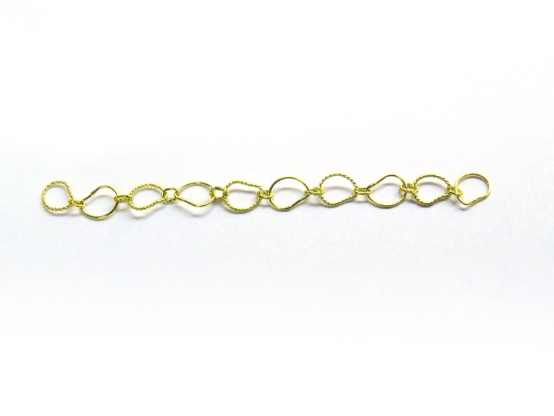 Wheel Handmade 18k Solid Yellow Gold Chain Mango Shape Sold by 1pcs Stunning 18k Yellow Gold Link Chain in Shiny Finish TAN0544 1.5 inch