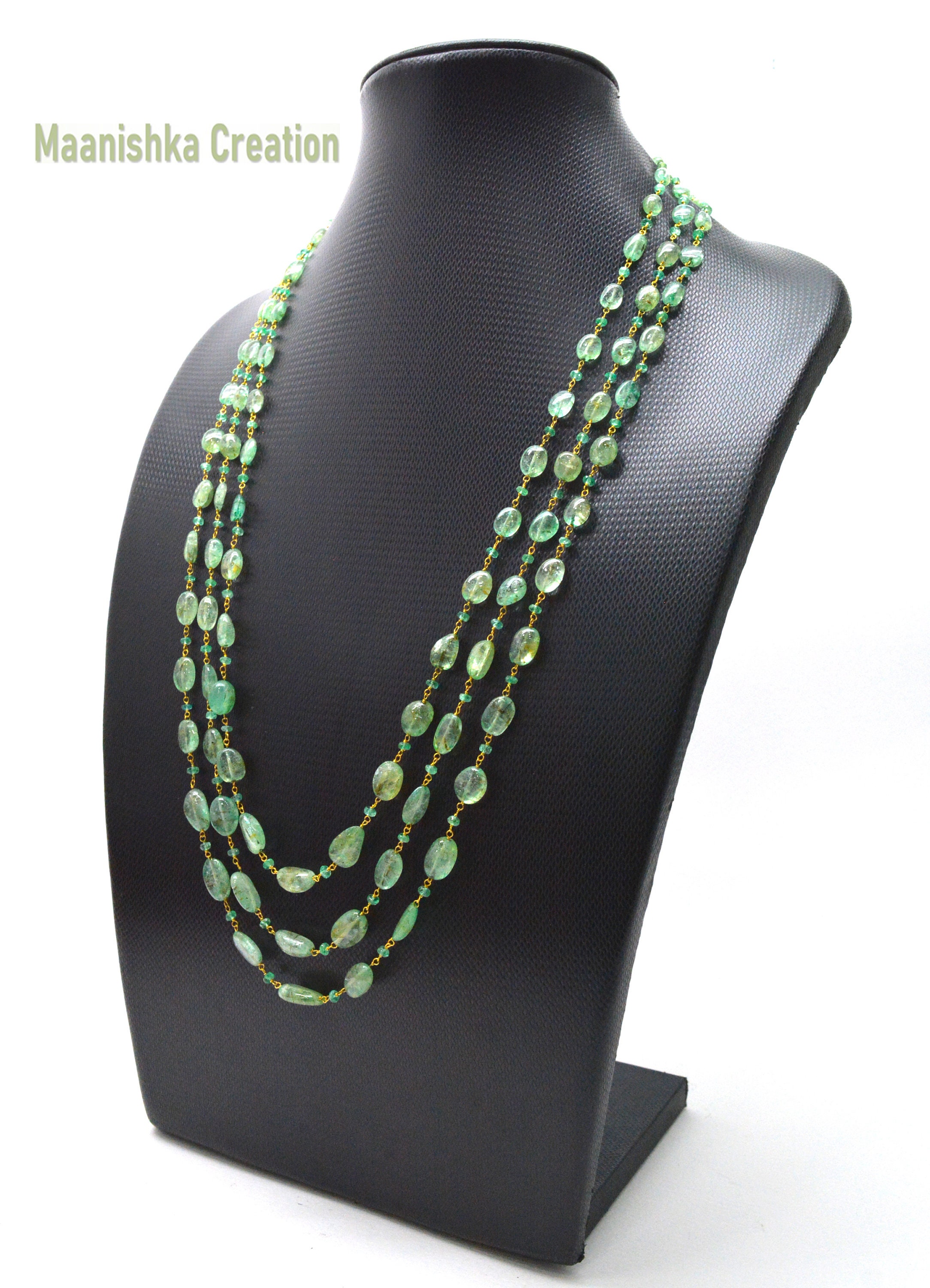 Handmade Plain 14K Solid Gold Wire Wrapped Necklace Rosary Etsy