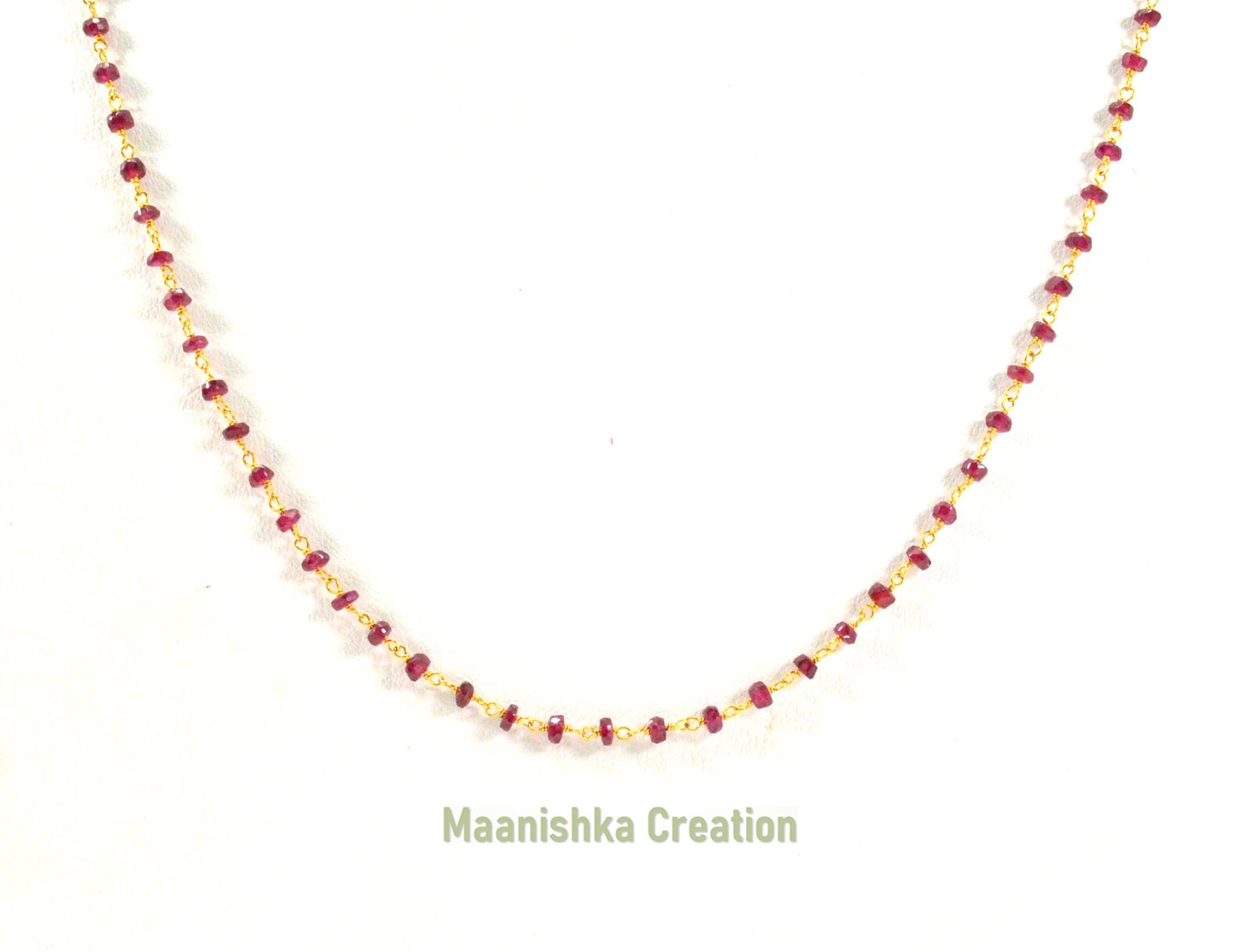 Modest Necklace 14K Solid Gold Wire Wrapped Necklace Rosary Etsy