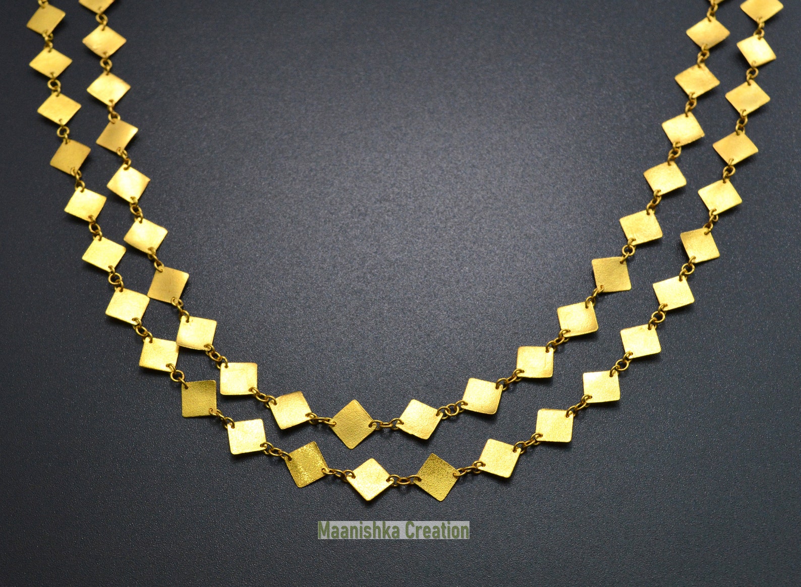 Amazing 18K Solid Gold Chain 6 Mm Plain Chain in Matt - Etsy