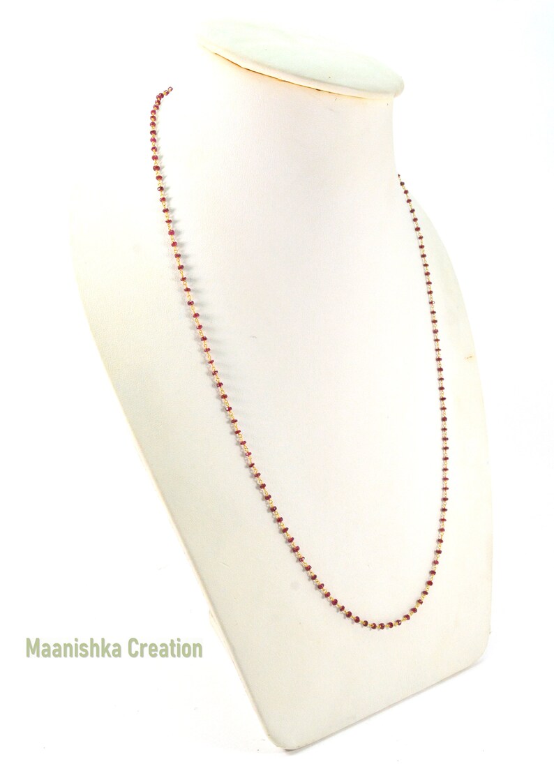 Modest Necklace 14K Solid Gold Wire Wrapped Necklace Rosary Etsy