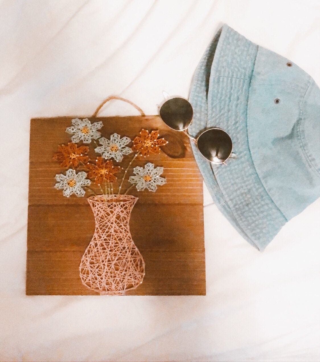 Flowers in a Vase String Art Etsy