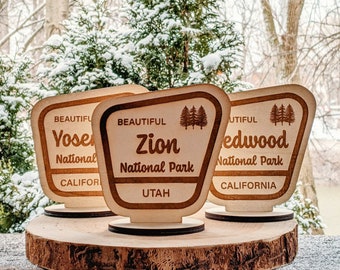 National Park Table Numbers - Wooden Signs for Weddings & Other Events