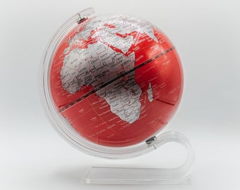 Retro Globe on Clear Acrylic Base