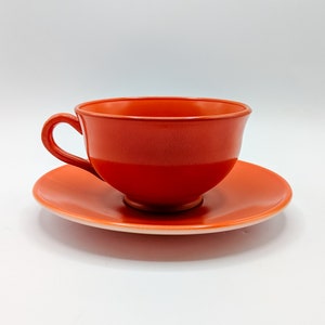 vintage Hazel Atlas Ovide Tasse et Soucoupe