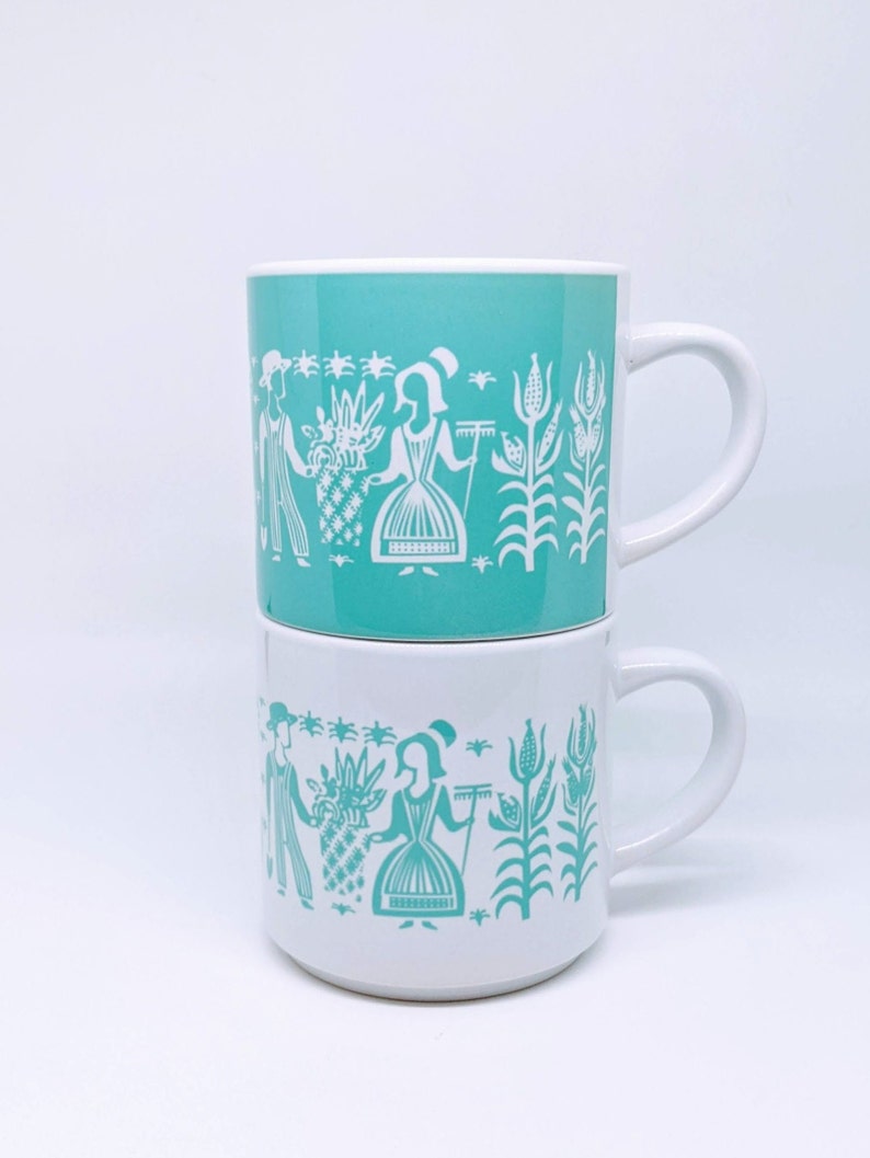 Pyrex Inspired Stackable Mugs image 5