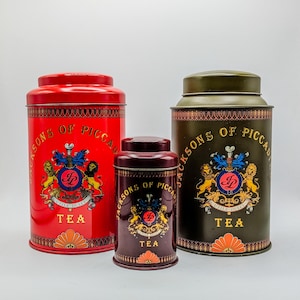 Vintage Jacksons of Piccadilly Tea Tins "Utile Dulci" Style (set of 3)