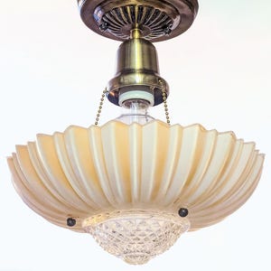 Paralume per lampada da soffitto semi-incassato Art Déco