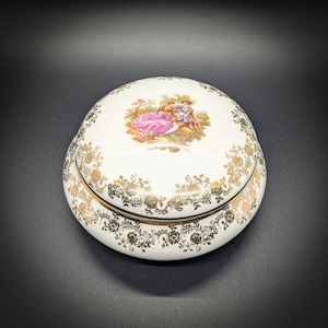 Limoges Jewelry & Trinket Dish w/ Lid
