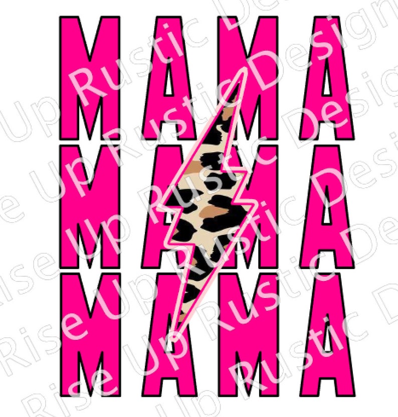 Mama Leopard Lightning Bolt Svg Png Jpeg Mama - Etsy