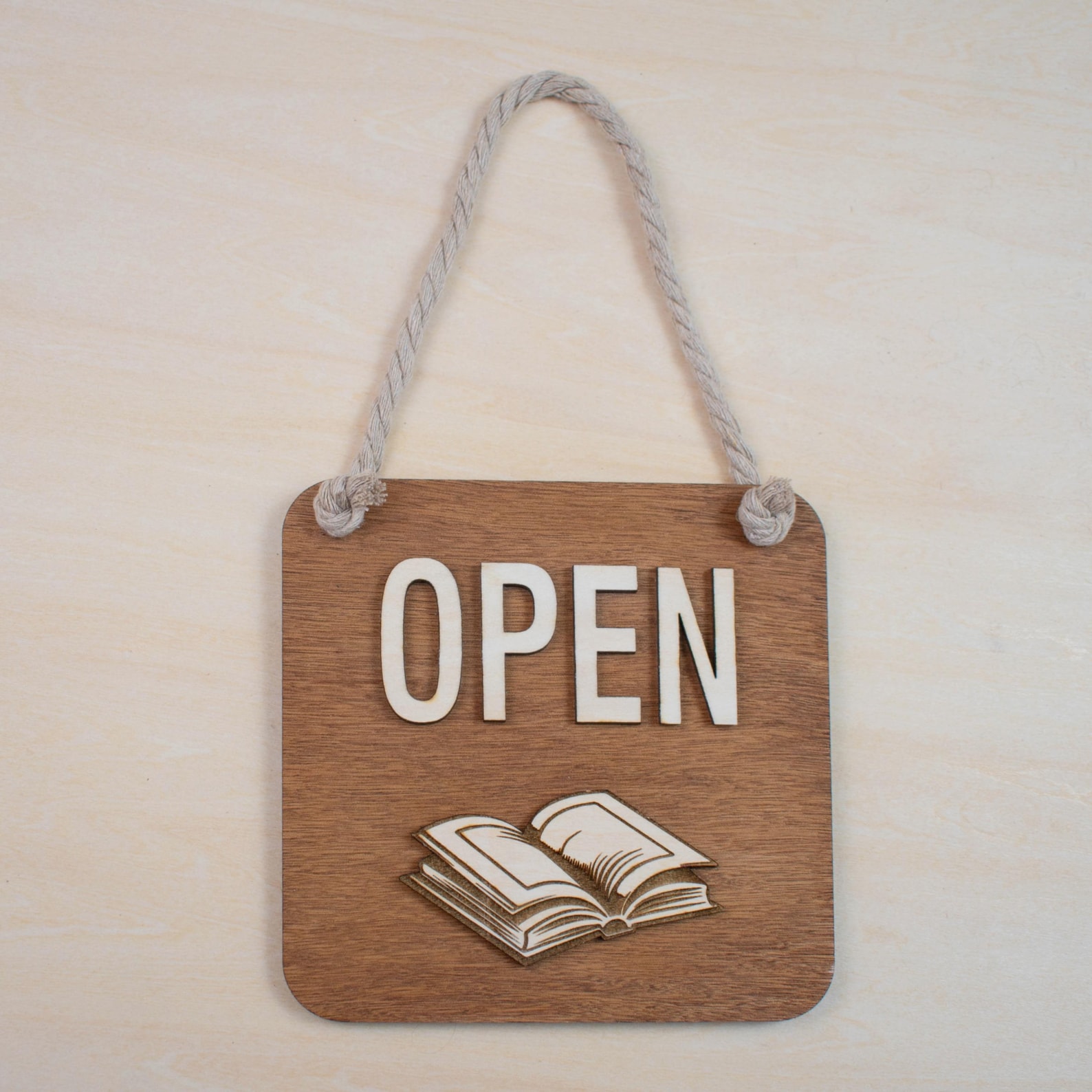 Open Closed Wooden Sign for Bookshop, Double Sided Sign for Store Door ...