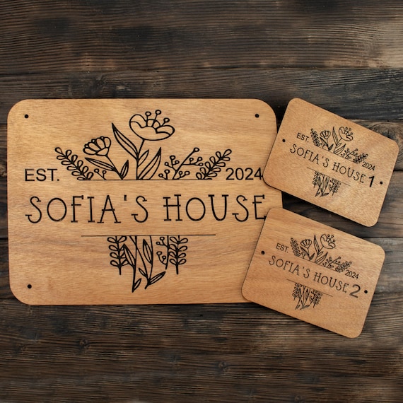 Personalized Wooden Sign for Airbnb, Villas, Hotels & More,  Custom Signage, Custom Wood Sign