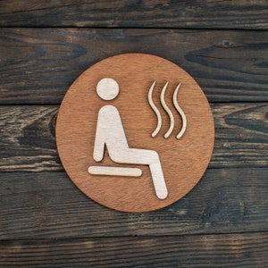 Wooden Sign Sauna Area, Professional Signage for Sauna, Sauna Sign for Hotel, Mall, Apartment Complex