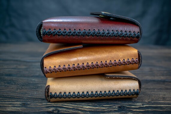 Leather Playing Cards Case, Handmade and Handstitched Deck of Cards Holder  - Etsy
