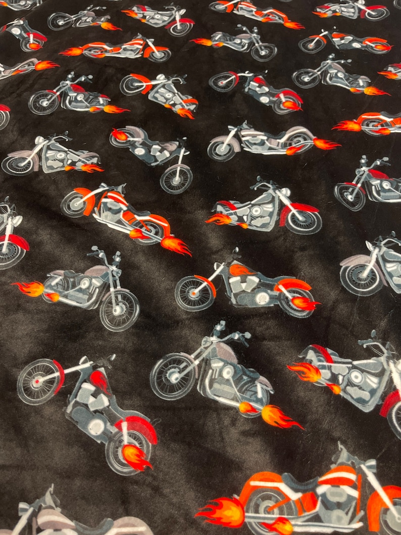 Harley Davidson Minky Throw Etsy