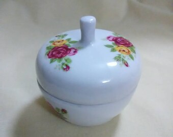 Vintage rose trinket dish.
