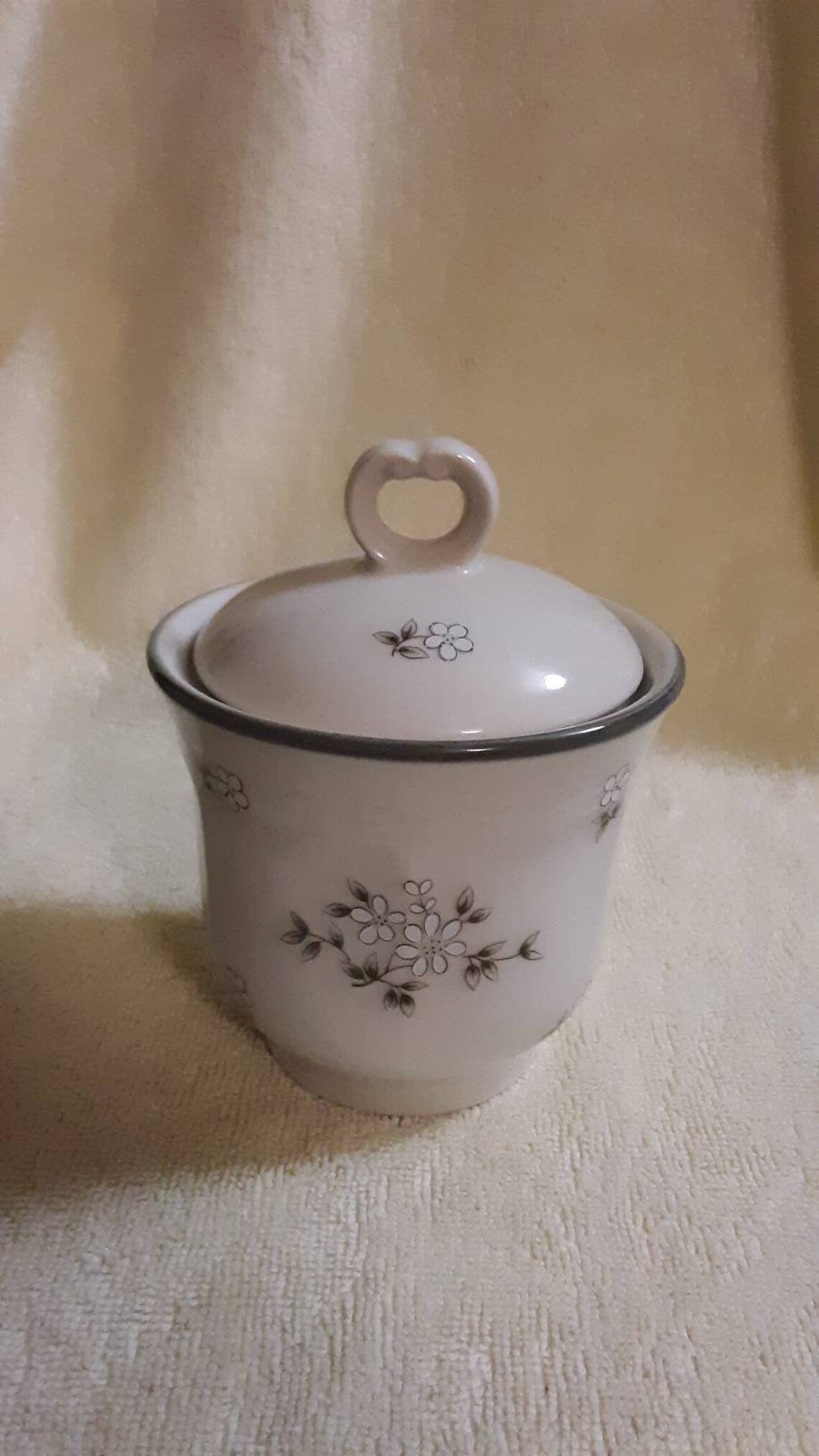 Vintage Newcor Stoneware Candlelight Sugar Bowl with Lid Etsy