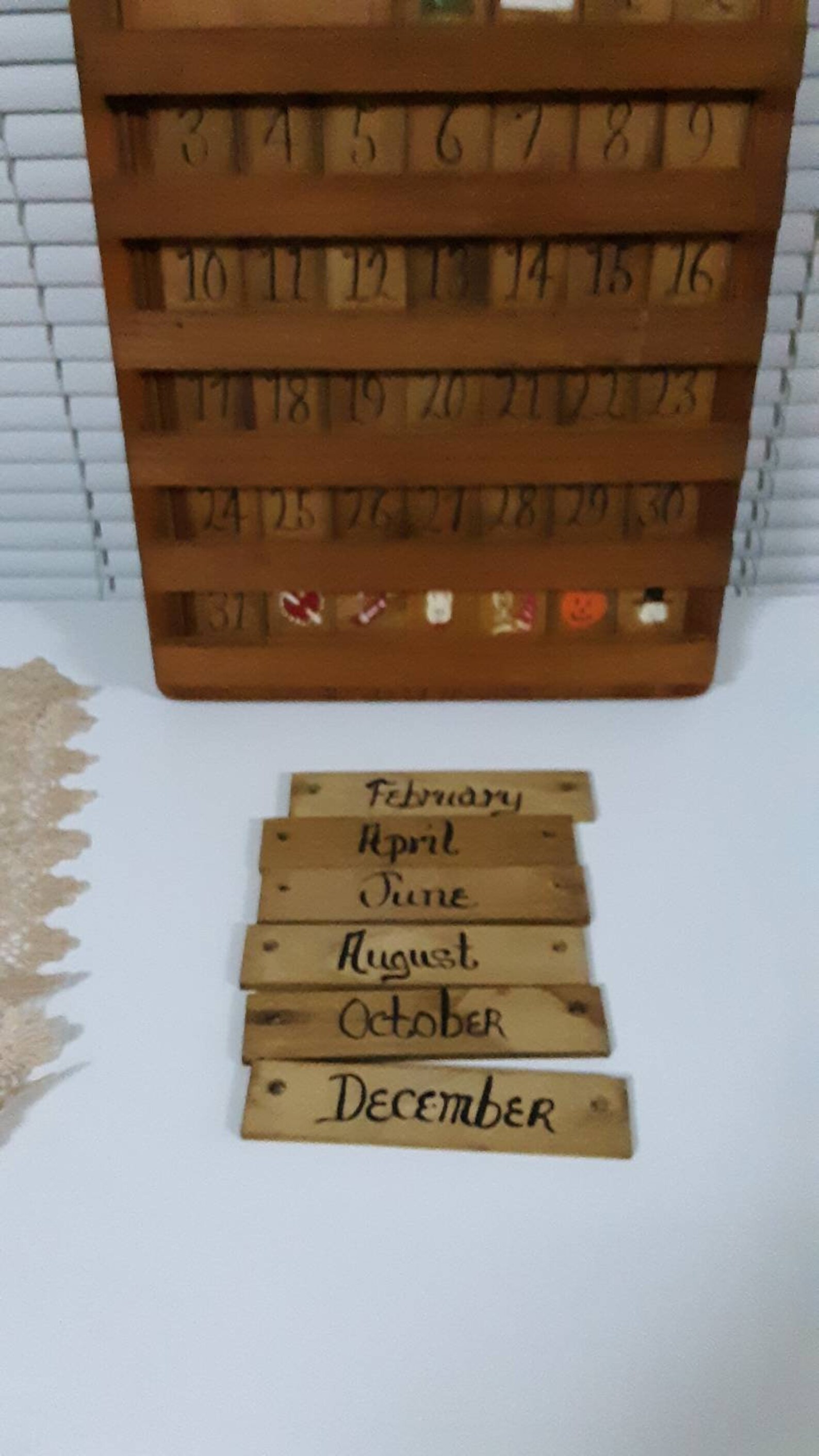 Calendario perpetuo de madera vintage con diseño de vaca | Etsy