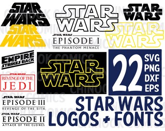 STAR WARS Logos (plus fonts) - svg png dxf eps files for cricut silhouette machine