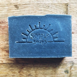 Touch of Grey/ Activated Charcoal homemade soap tea tree, lavender essential oils