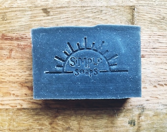 Touch of Grey/ Activated Charcoal homemade soap tea tree, lavender essential oils