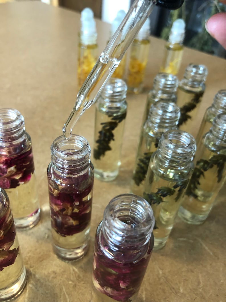 Herb Infused Essential Oil Rollon Etsy