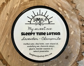Sleepy time baby lotion