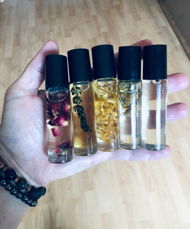 Herb Infused Essential Oil Rollon Etsy