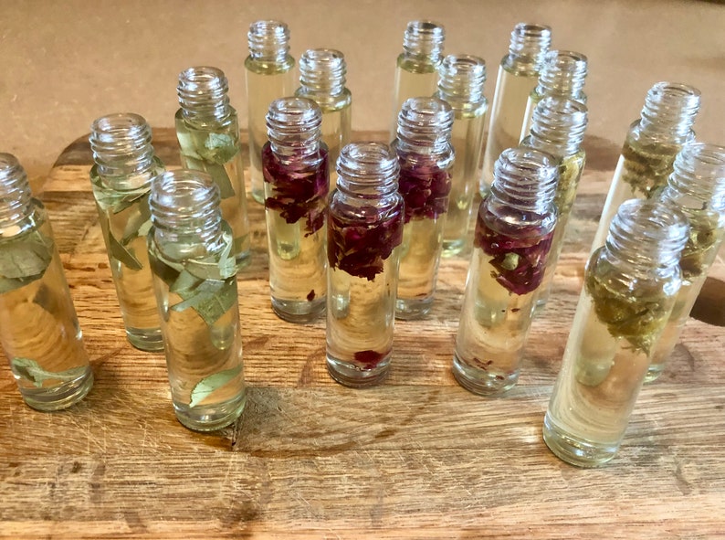 Herb Infused Essential Oil Rollon Etsy