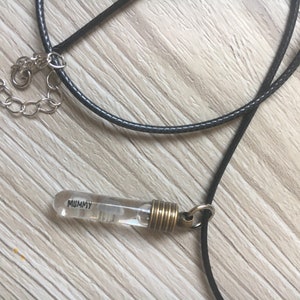 Personalised necklace with names on rice