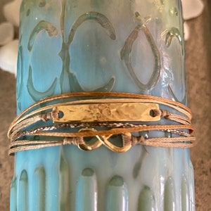 Vouno: Handmade Greek Cord Bracelet, Friendship Bracelet, String Bracelet, in sterling silver (inquire about vermeil or 14k gold)