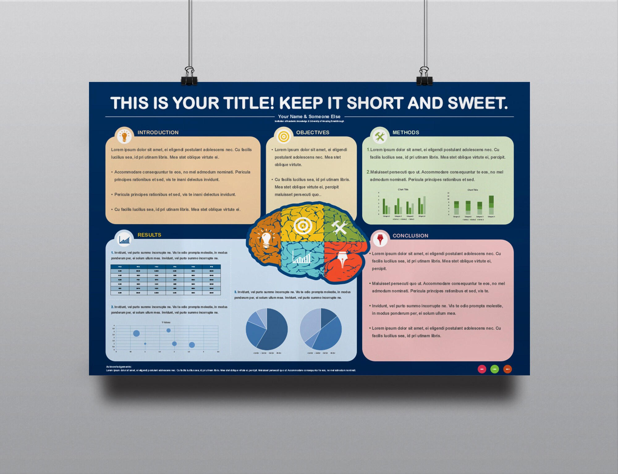 Pull - Research Poster Template - Etsy