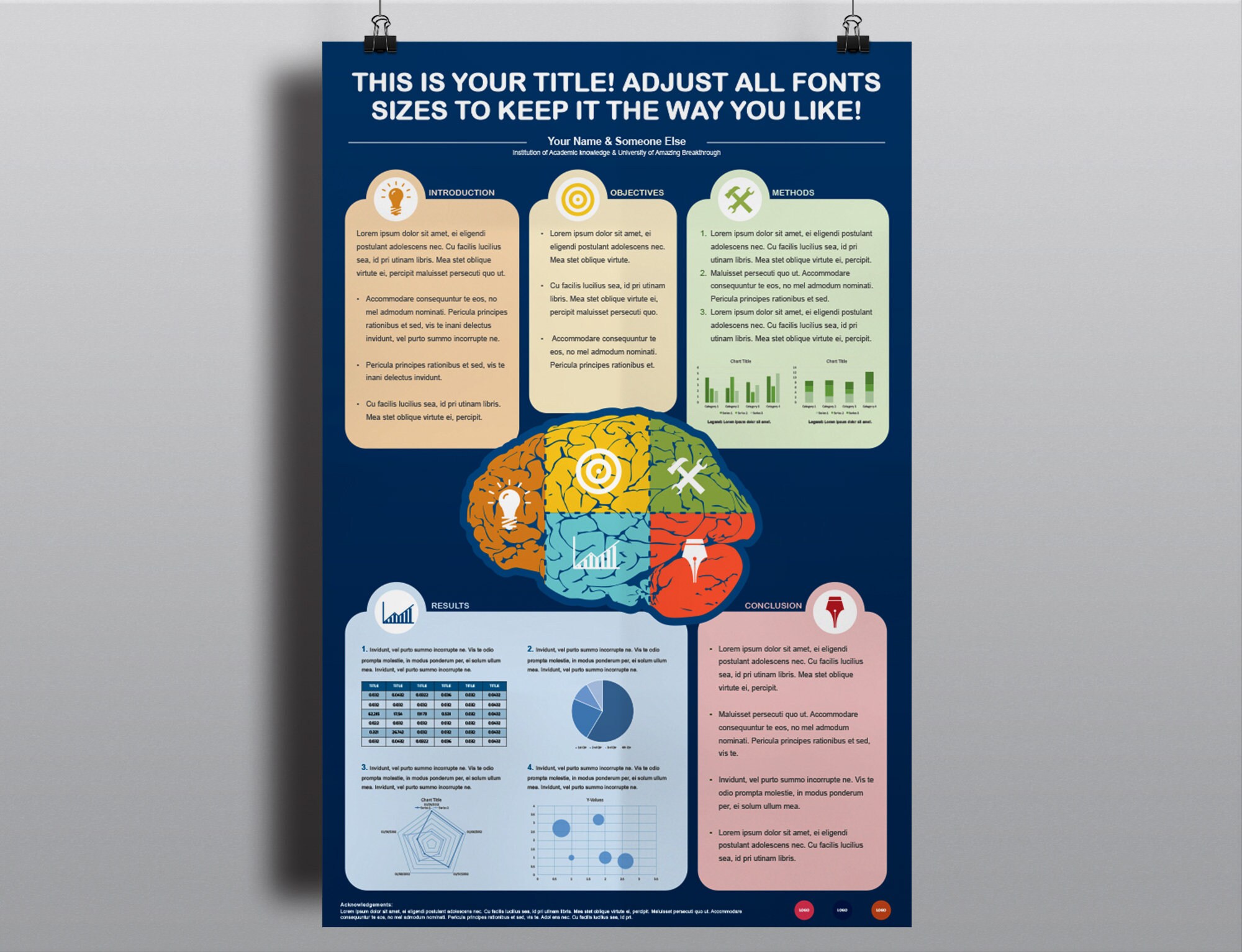 Pull - Research Poster Template - Etsy
