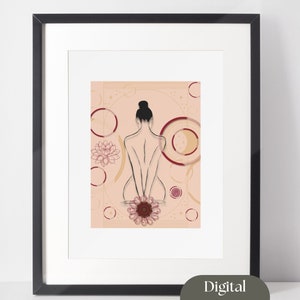 Root Chakra Yoga Art, 7 Chakras ,Chakra Art, Chakra Print, Meditation Art, Yoga Art, Download, Spiritual wall Art, Swirling Chakras