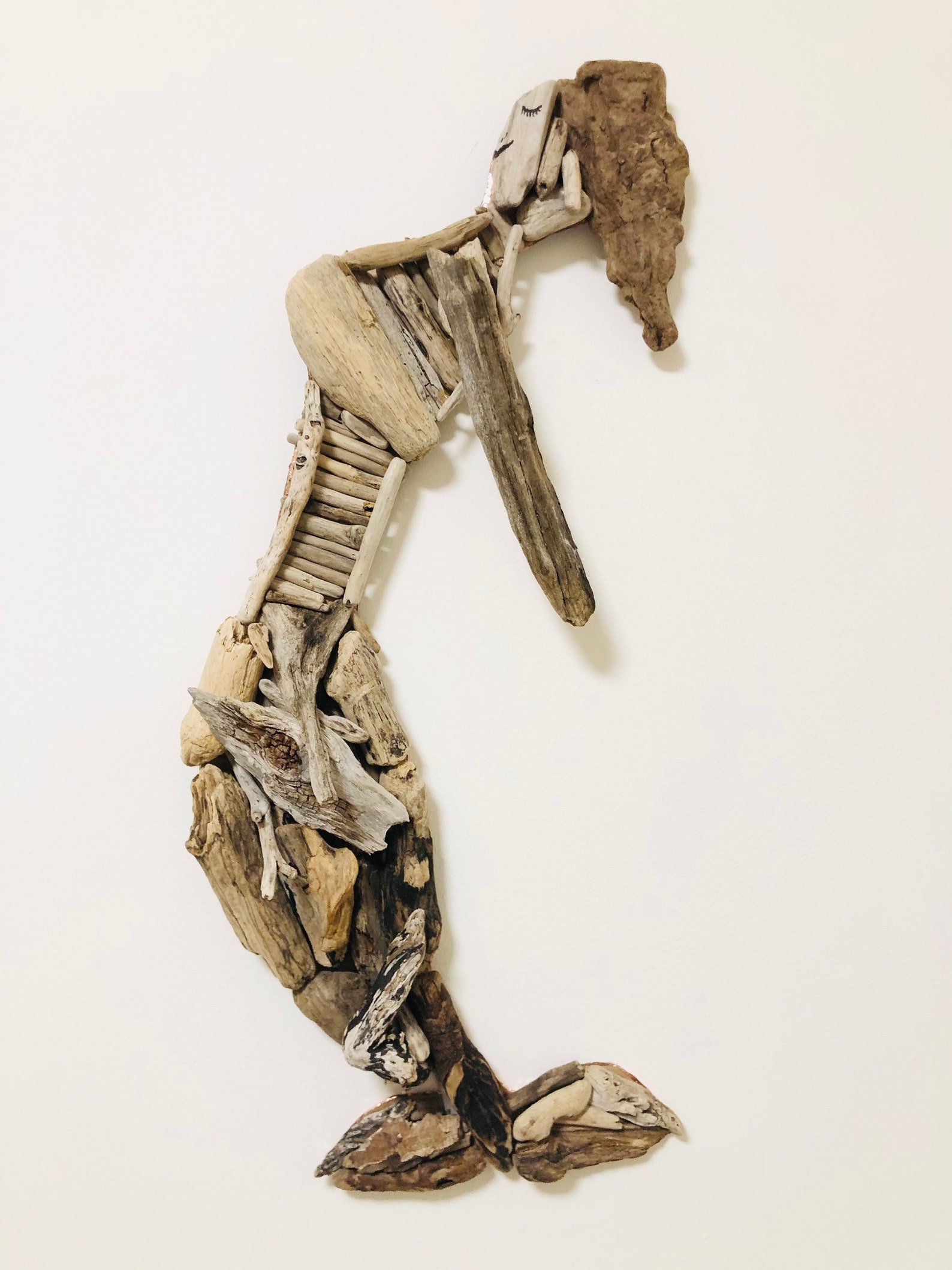 Mermaid driftwood wall art driftwood mermaid large mermaid Etsy