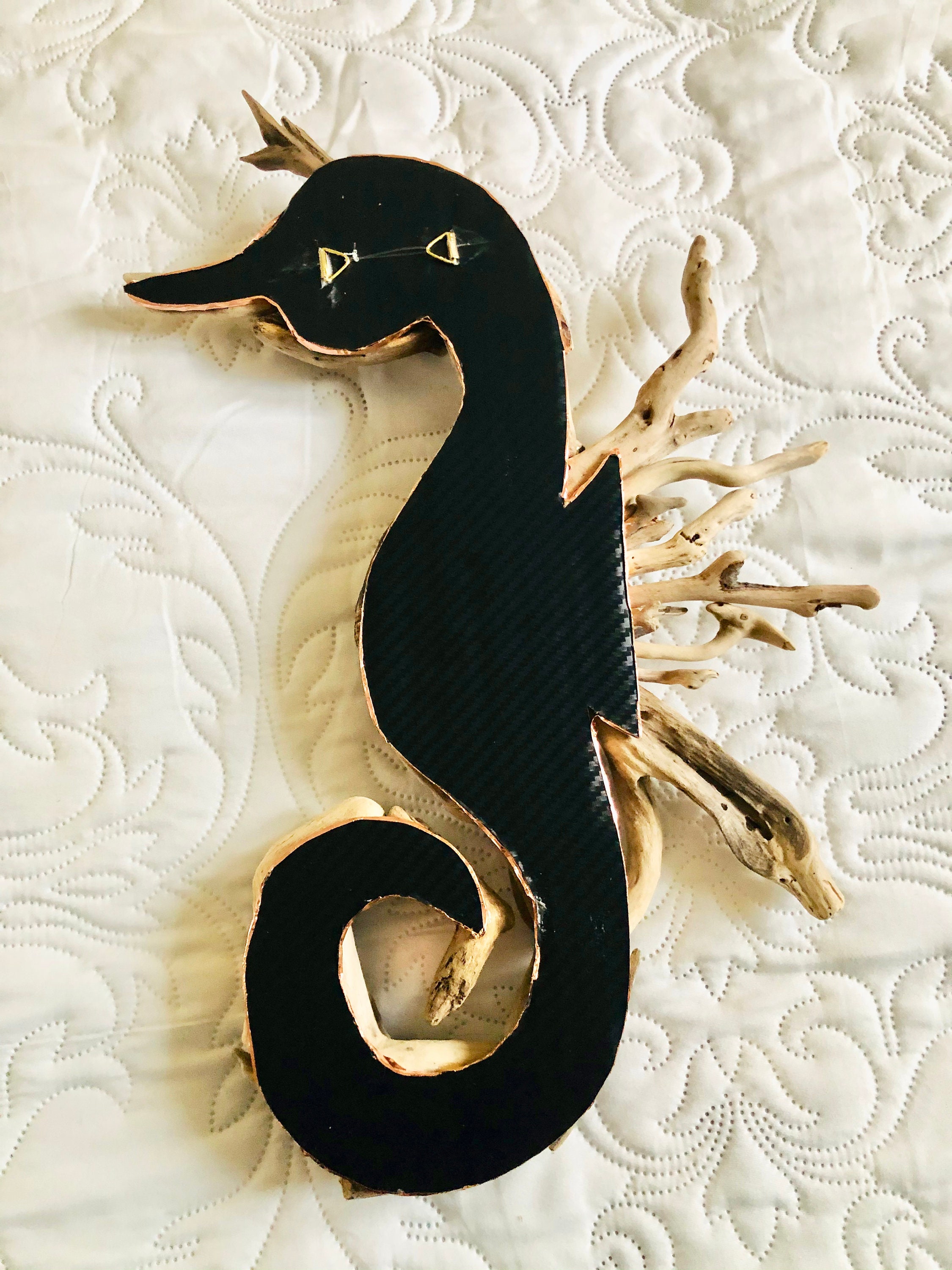 Driftwood seahorse driftwood wall art large seahorse Etsy