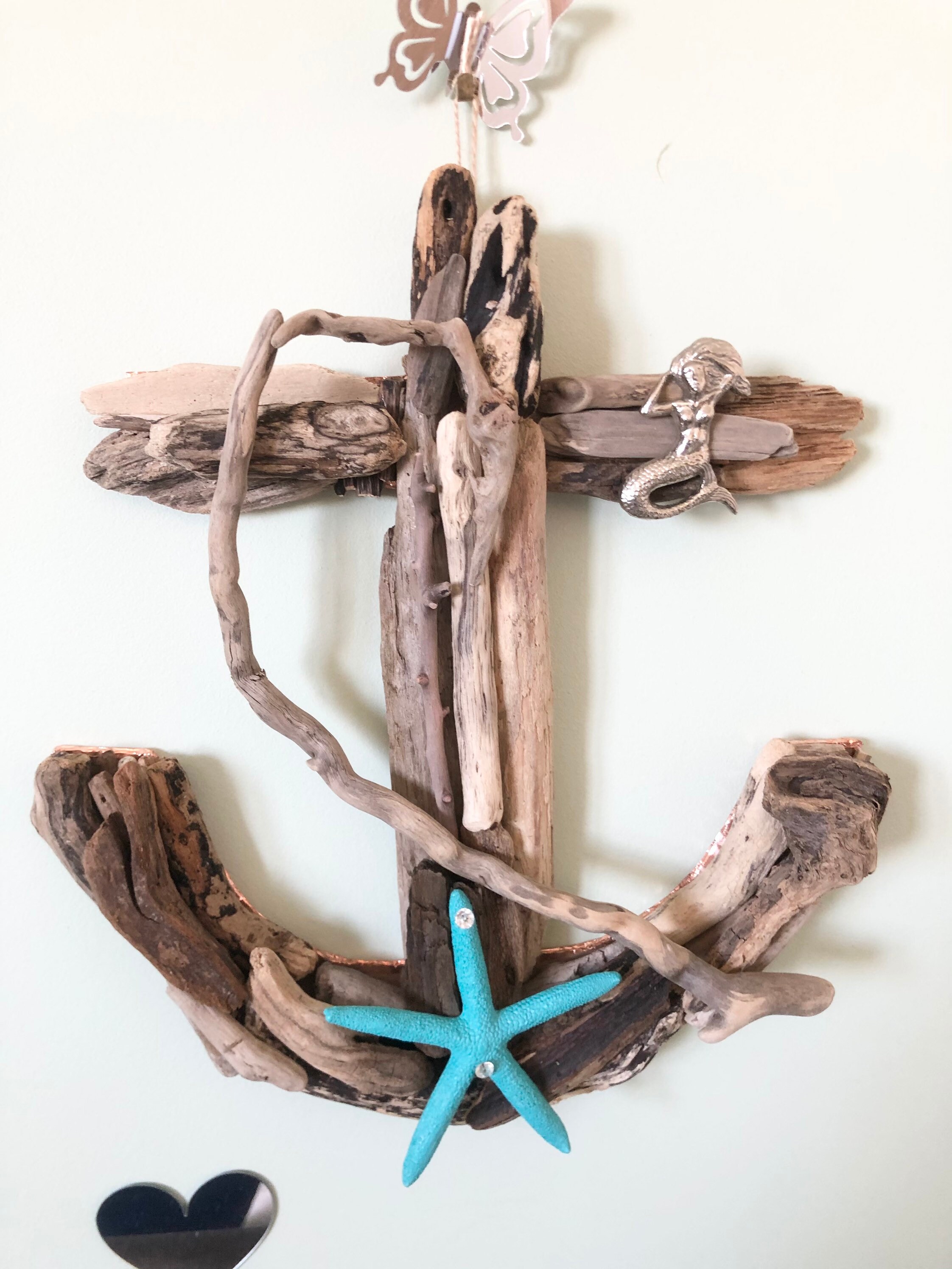 Driftwood Anchor Driftwood Art Coastal Gift Coastal Style Etsy UK
