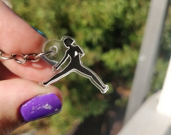 Sun Bak Acrylic Charm on a Necklace, Bracelet or Keychain