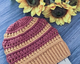 Padrão de gorro de crochê Lilith: gorro texturizado de lã penteada (padrão em PDF)