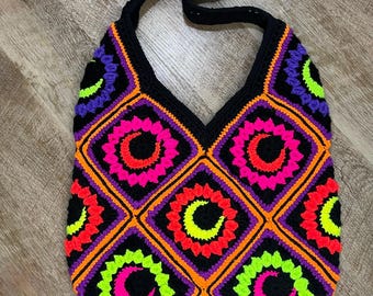 Crochet Granny Square Market Bag Pattern: Boho Tote (PDF Pattern)