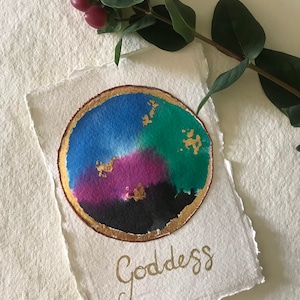 Goddess, Handmade Original Watercolour Painting