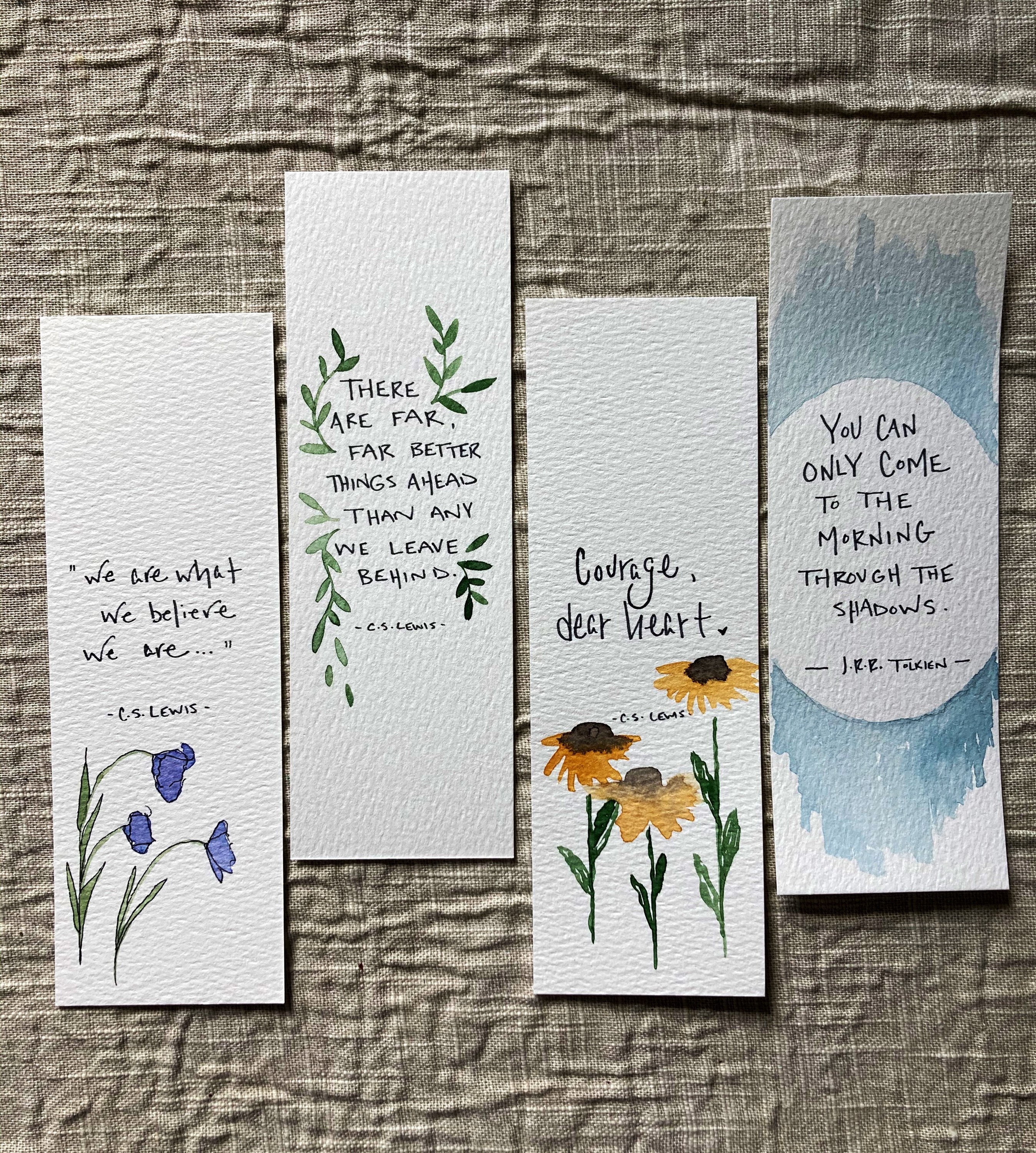 3 Pack Watercolor Birthday Cards 