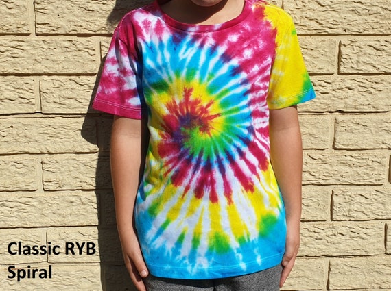 procedimiento túnel dialecto Camiseta hippie de algodón tie dye para niños colorida y - Etsy España