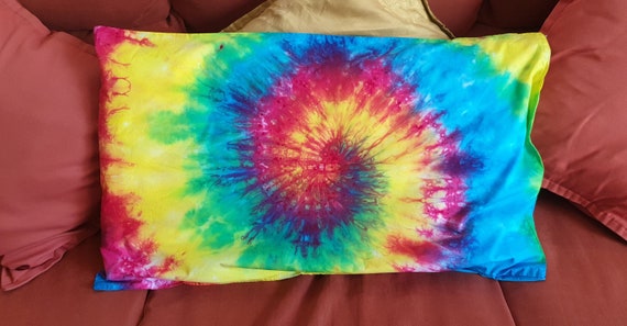 100 Cotton Hippie Tie Dye Pillowcases Colorful And Hand Etsy