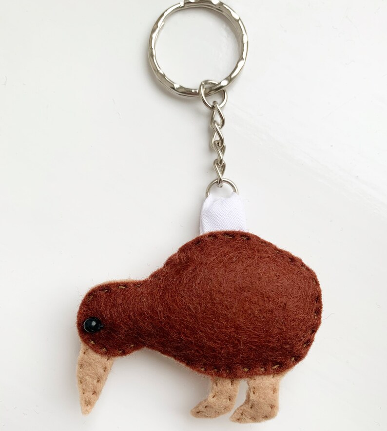 Kiwi bird keyring kiwi keychain felt bird Etsy