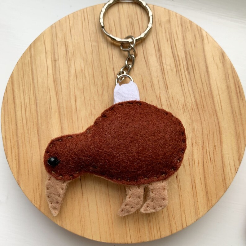 Kiwi bird keyring kiwi keychain felt bird Etsy