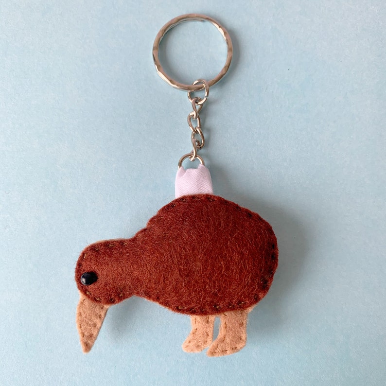 Kiwi bird keyring kiwi keychain felt bird Etsy