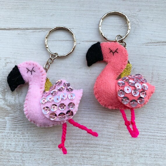 flamingo keychain