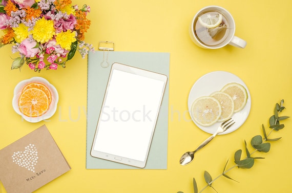 Tablet Mockup Stock Photo Styled Stock Photography Stock Image