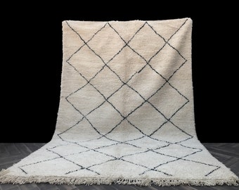 large moroccan rug handmade beni ourain style area rug 68 ft x 101 berber rugauthentic beni ouarain rug moroccan style tapis marocain - Tapis Beni Ouarain large moroccan rug handmade beni ourain style area rug 68 ft x 101 berber rugauthentic beni ouarain rug moroccan style tapis marocain - Tapis Beni Ouarain